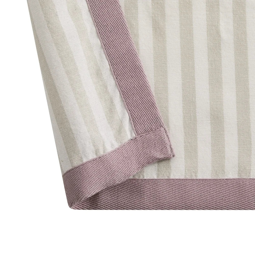 Stripe Shower Curtain 72x72 Cotton Polyester Rose Pink