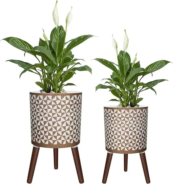 Plant Pot With Stand 10 12 In Honeycomb Gradient Planter