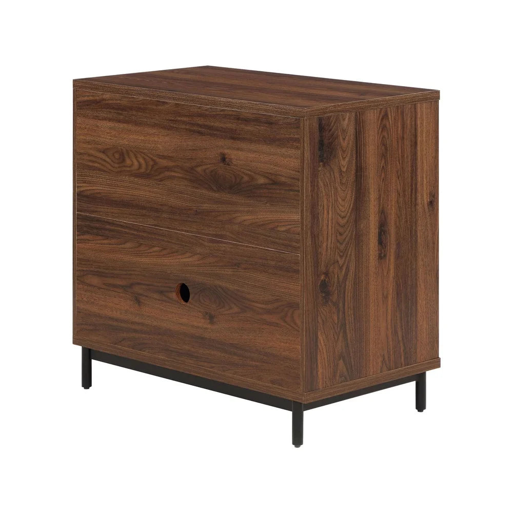DUTRIEUX Wyatt Geo 2 Drawer Nightstand With USB Ports