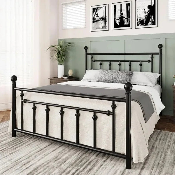 Queen Size Bed Frame with Storage Easy Assembly and Noise Free
