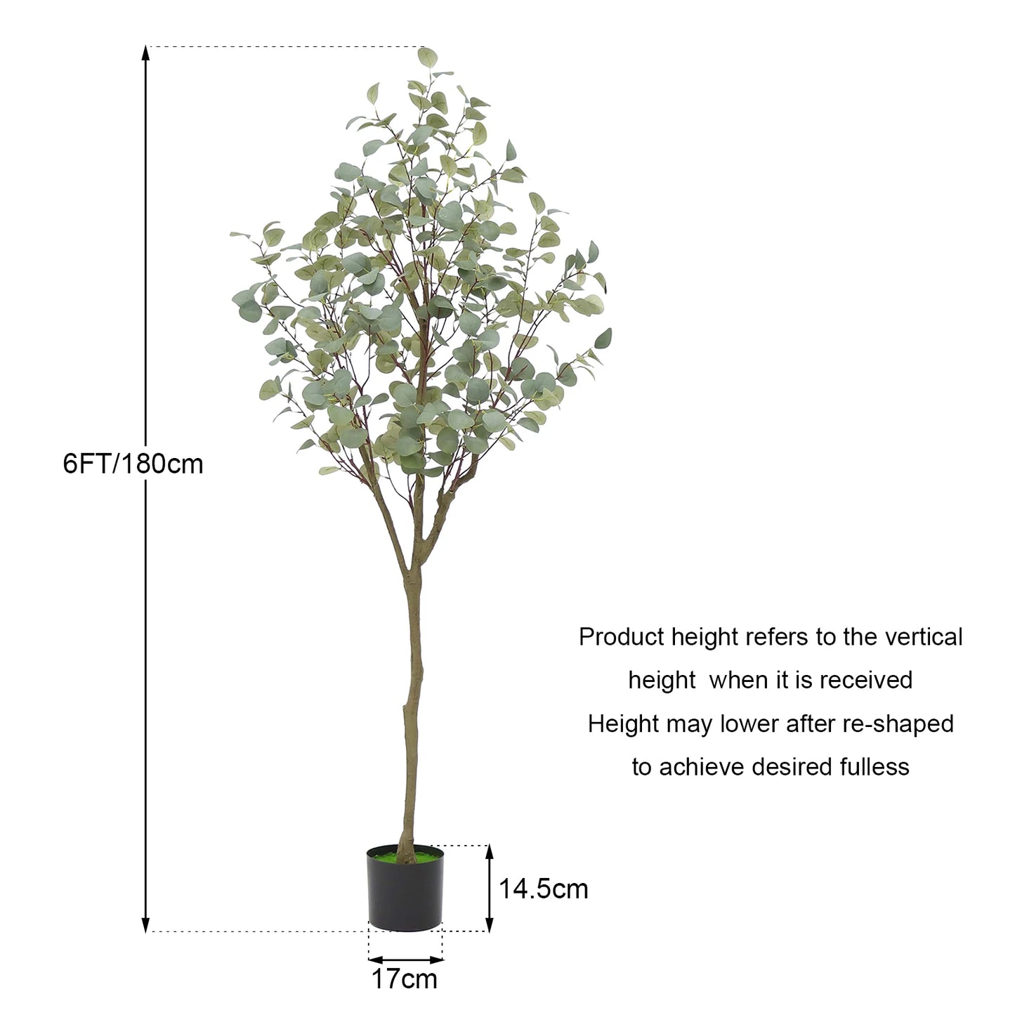 HiMISCN Eucalyptus Tree Artificial For Indoor Outdoor Decor
