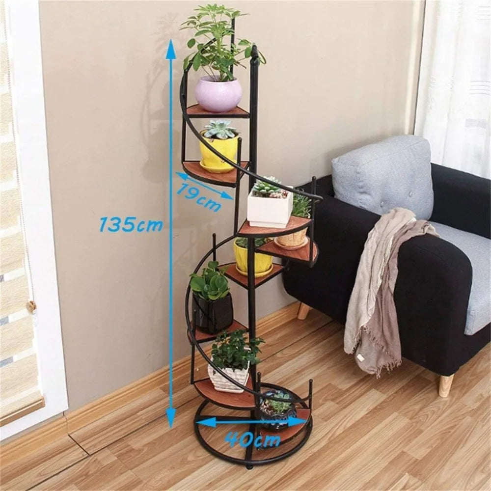 Rotating 8 Tier Plant Rack for Stylish Wall Decor