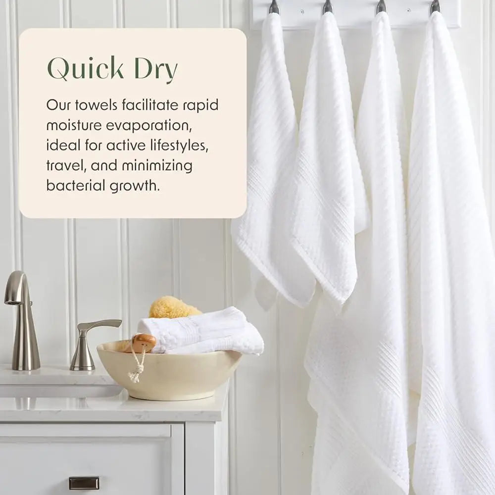 6 Piece Cotton Towel Set Super Soft Quick Dry Bath Towels