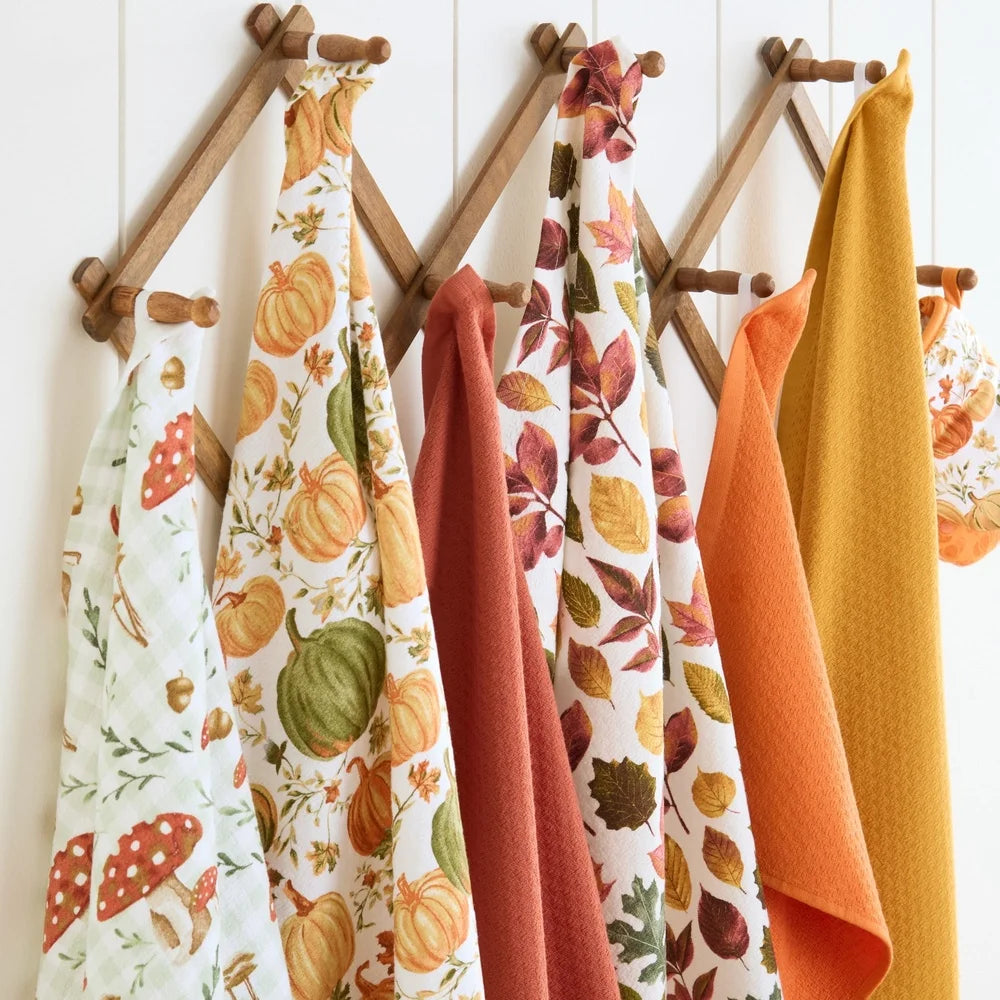 Autumn Harvest Kitchen Towel Set 3 Pack 100 Cotton Towels