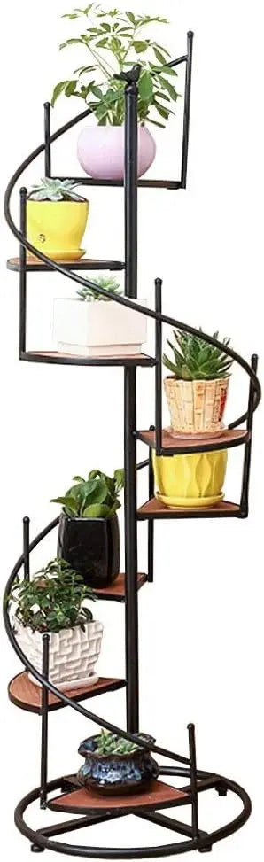 Rotating 8 Tier Plant Rack for Stylish Wall Decor