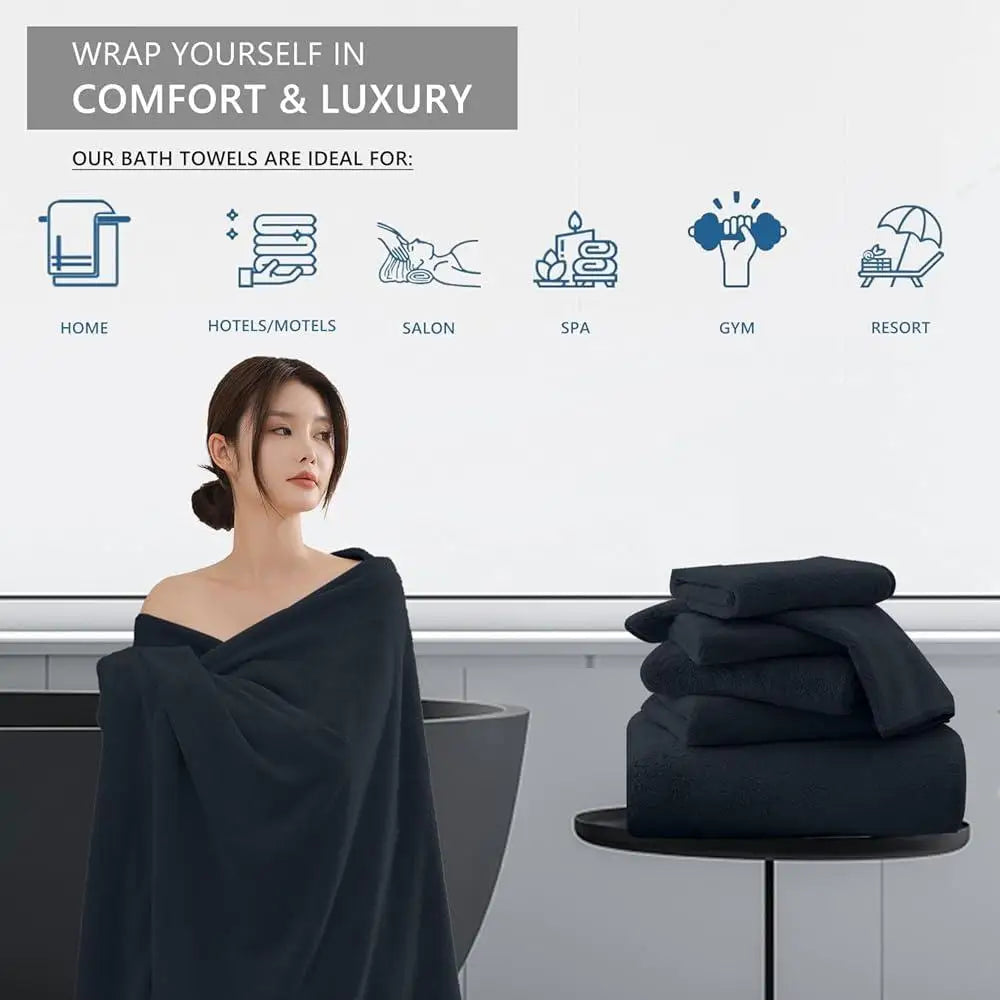 Extra Large Bath Sheet Towel Set Microfiber Quick Dry