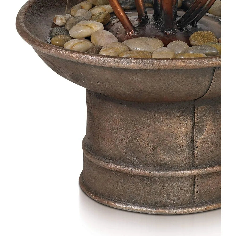 Lamps Plus Ashton Water Lilies And Cat Tails Resin Fountain