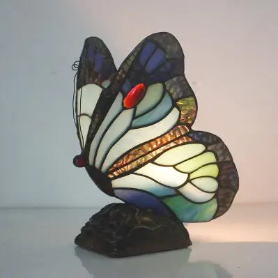 Tiffany Style Stained Glass Butterfly Table Lamp for Elegant Home Decor