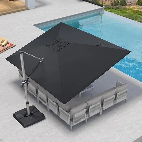 Patio Cantilever Umbrella Aluminum Offset Champagne Frame