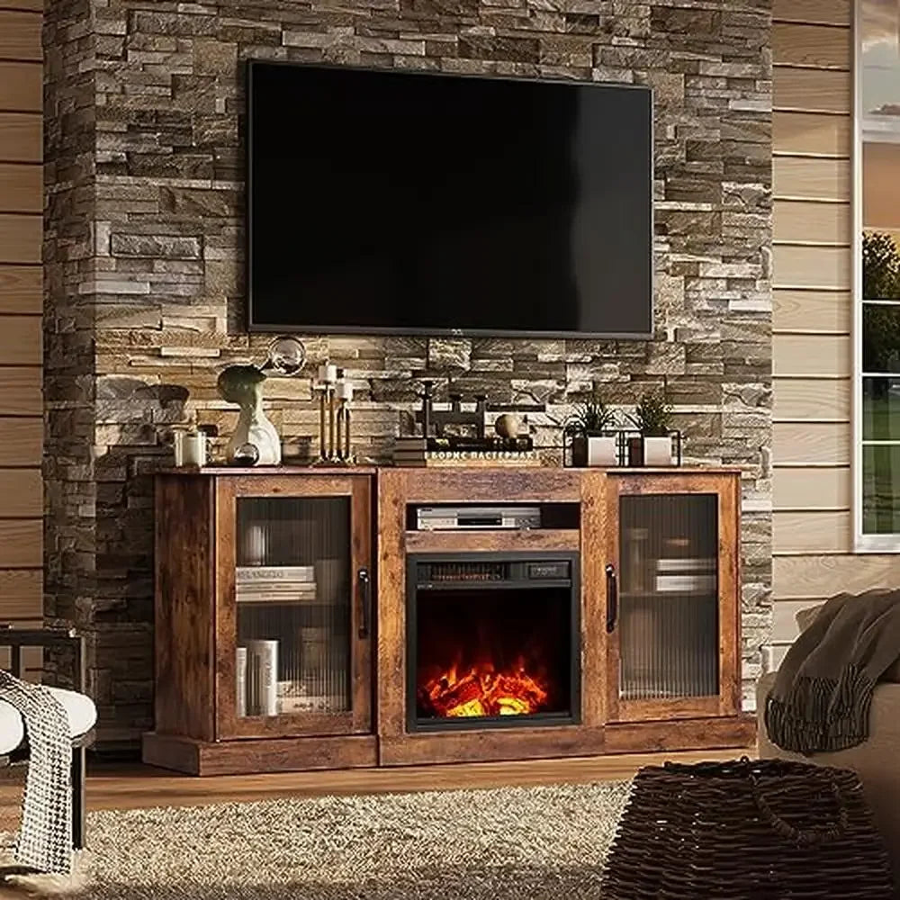 Entertainment Center 65 Inch TV Stand Electric Fireplace