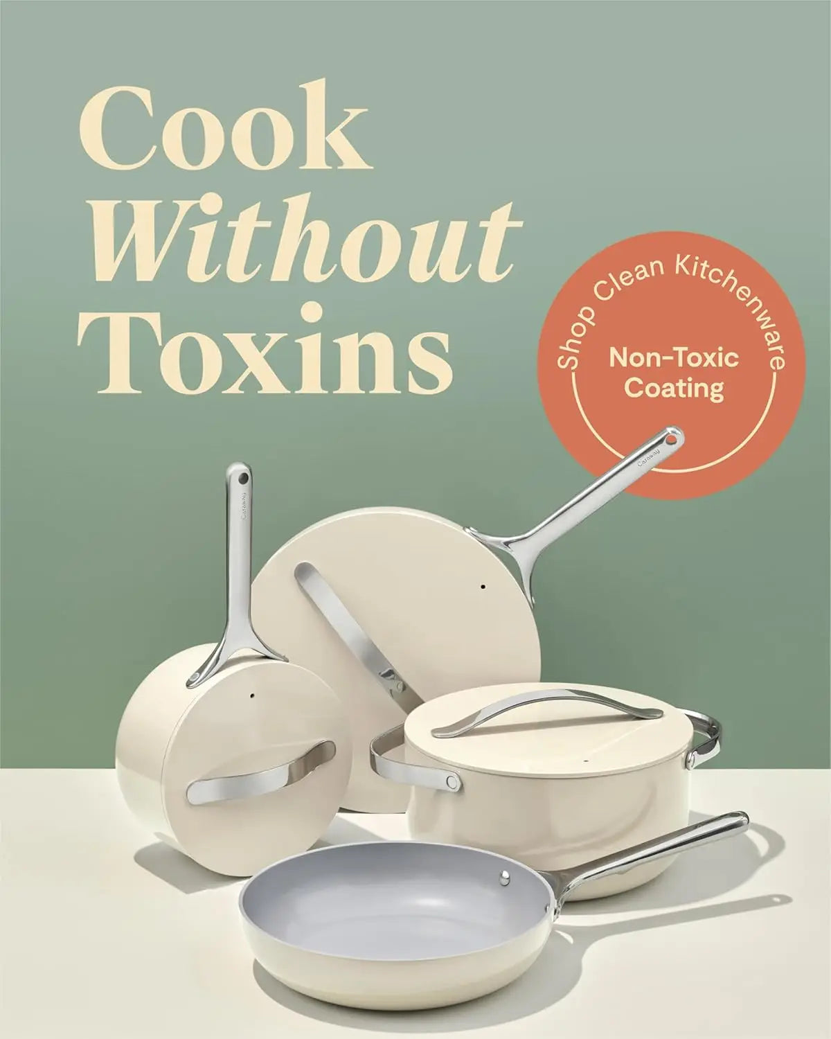 Nonstick Ceramic Cookware Set 12 Piece Pots Pans Lids