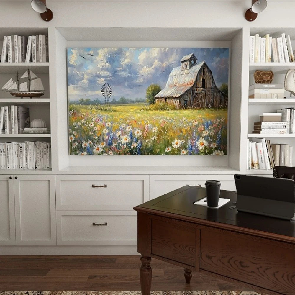 1.5 Inch Thick Pine Solid Wood Frame Canvas Wall Art Gift