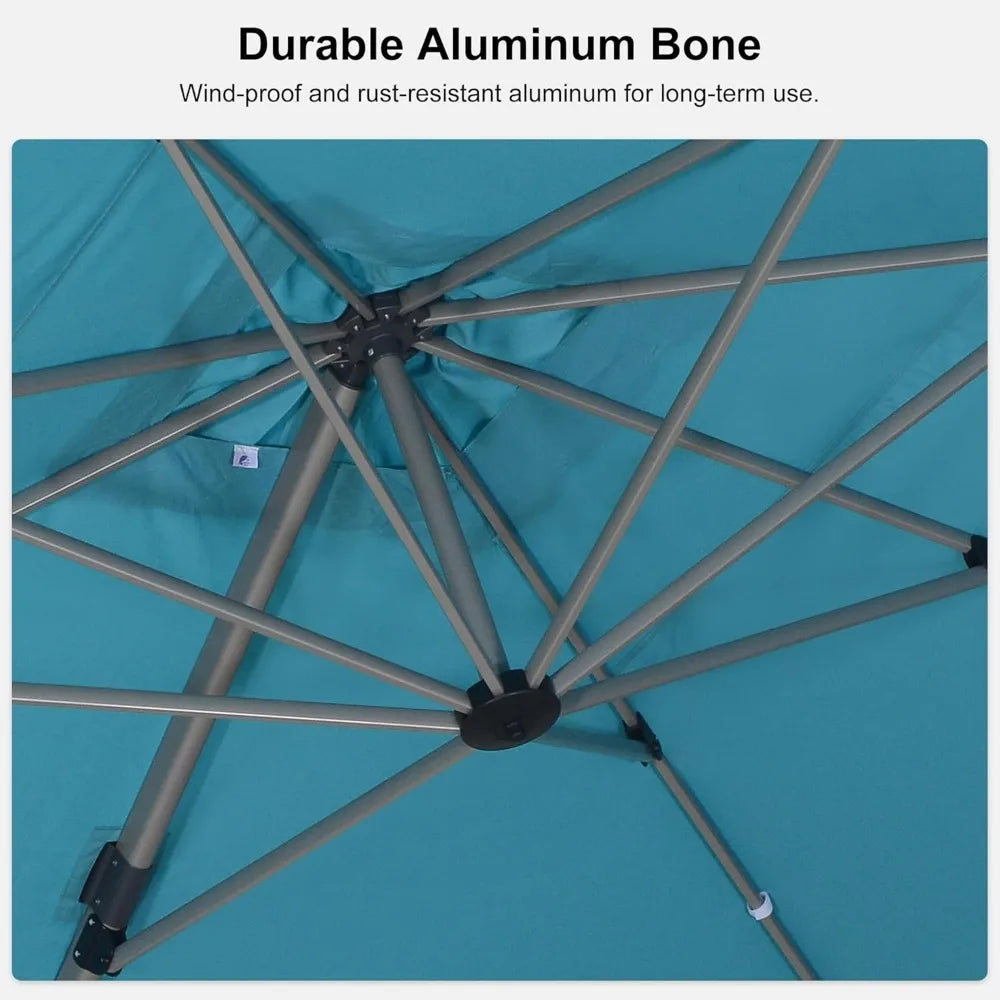 Patio Cantilever Umbrella Aluminum Offset Champagne Frame