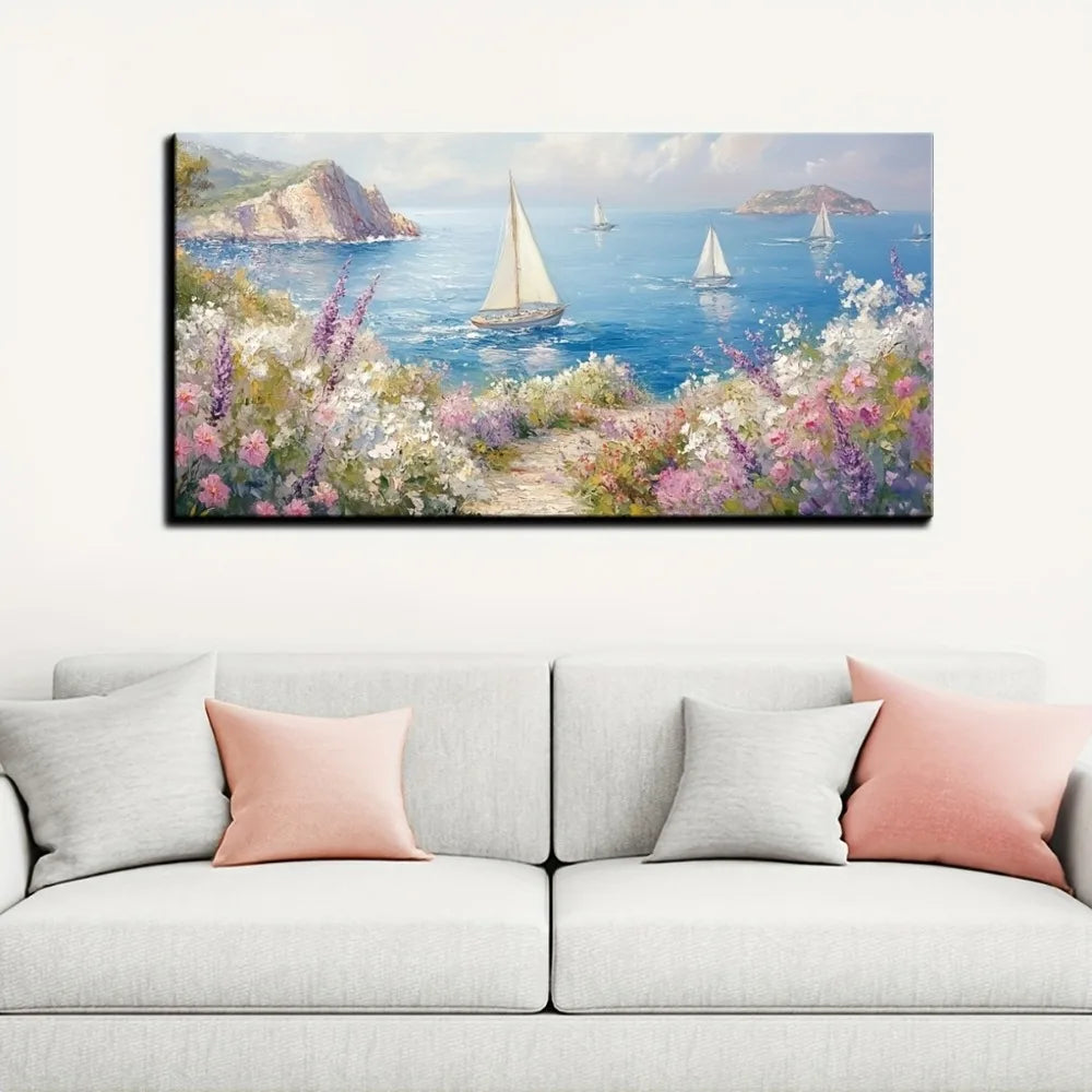 Large Mural Canvas Painting Modern Aesthetic Artwork Frame