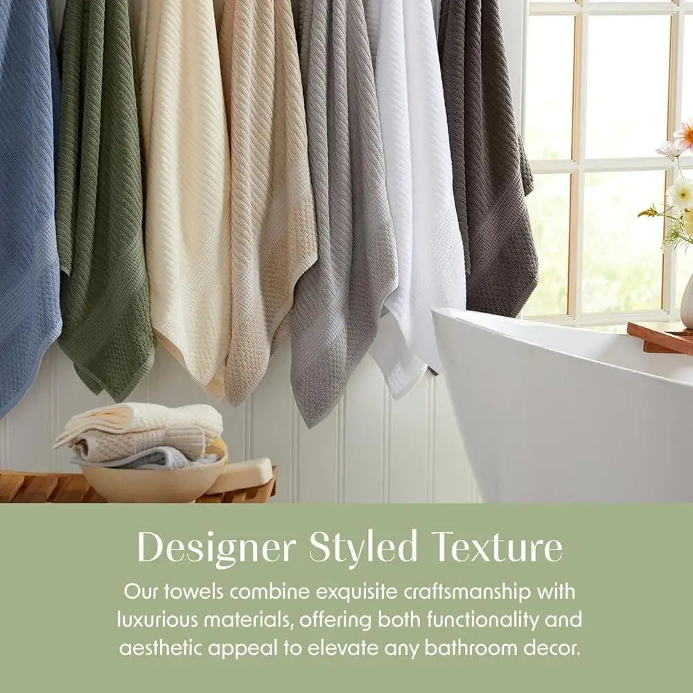 6 Piece Cotton Towel Set Super Soft Quick Dry Bath Towels