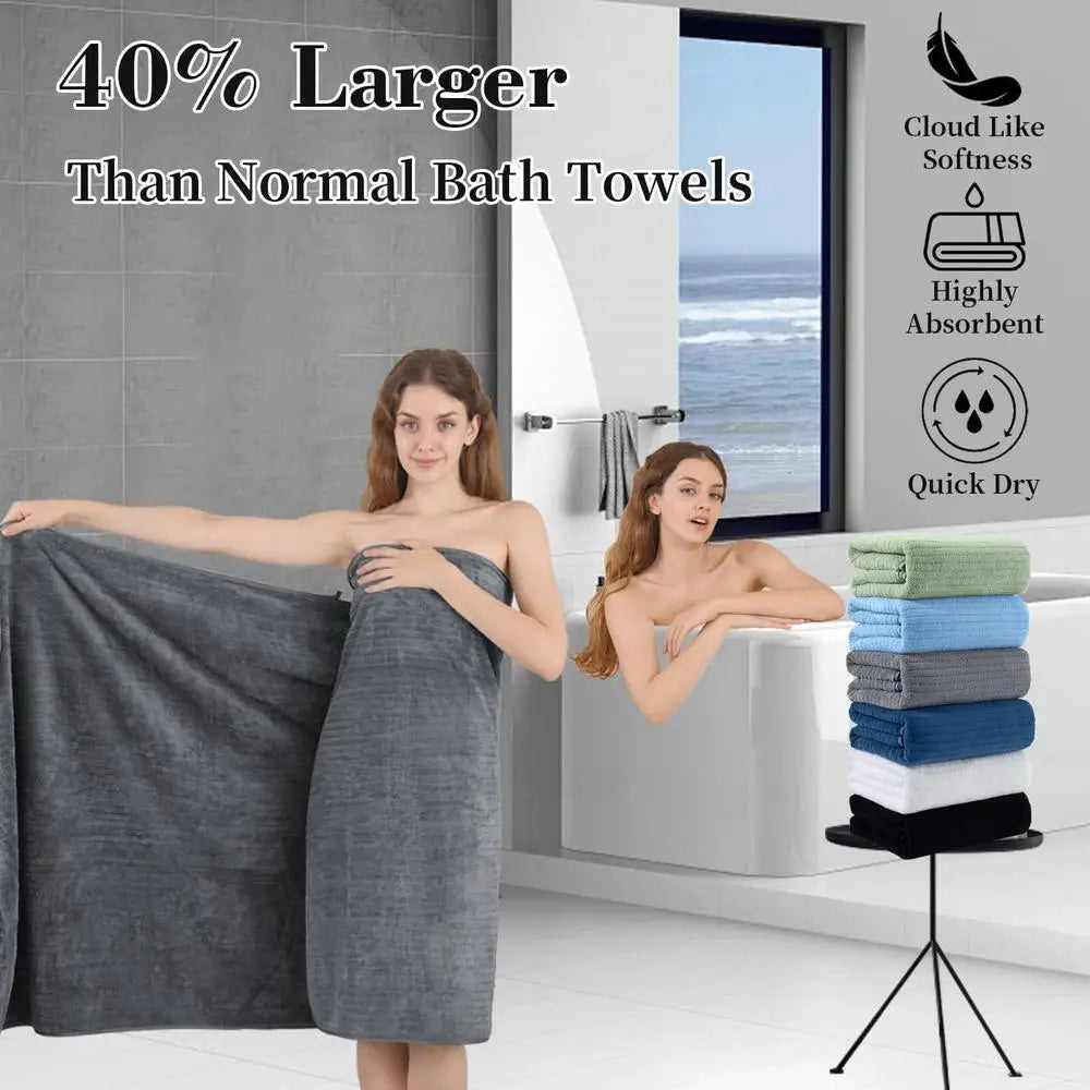 Extra Large Bath Towel Set 4 Ultra Soft Microfiber Towels