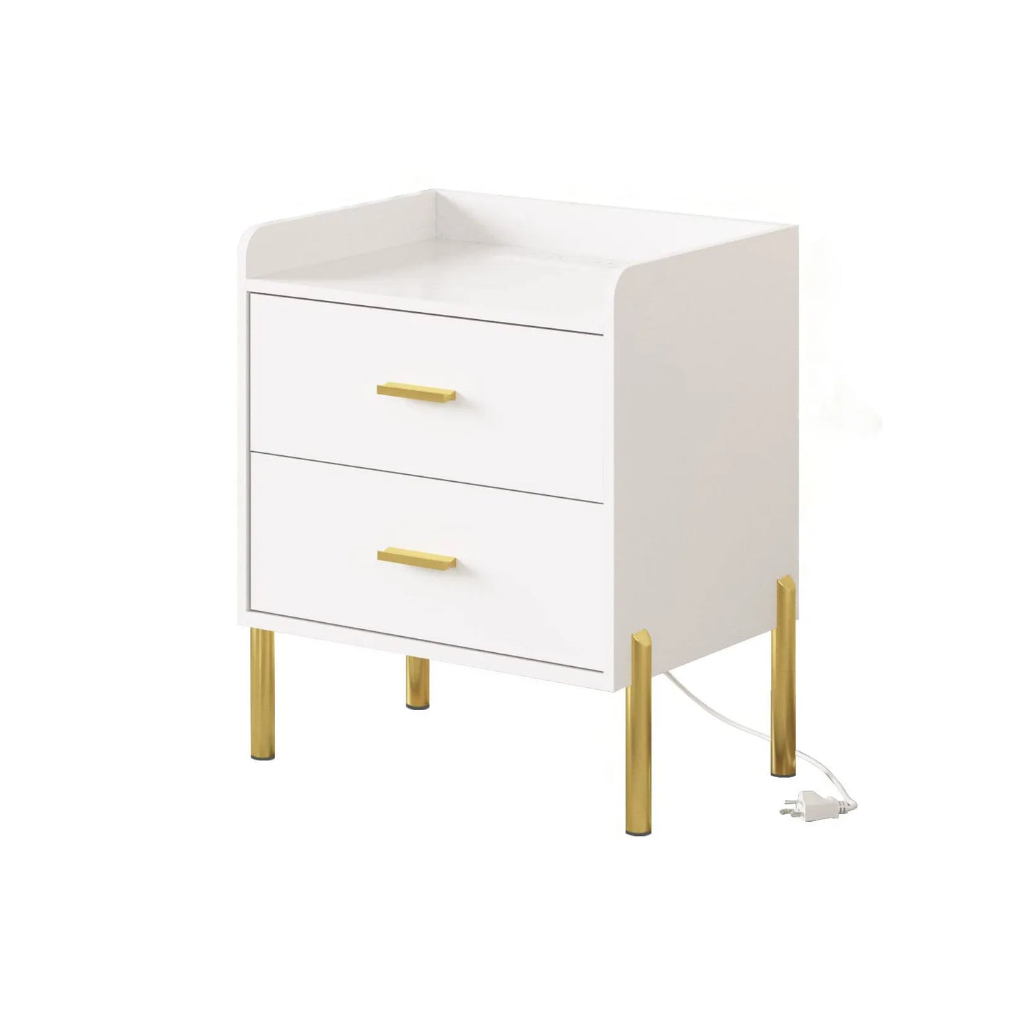 Vabches Nightstands Set Of 2 With Charging Station Drawers