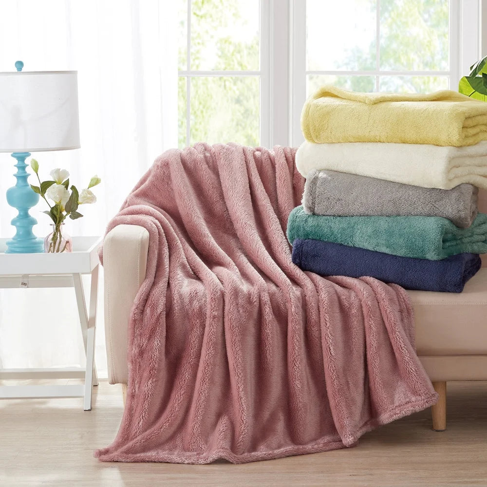 Cozy Antimicrobial Plush Throw Blanket 50x60 Machine Washable
