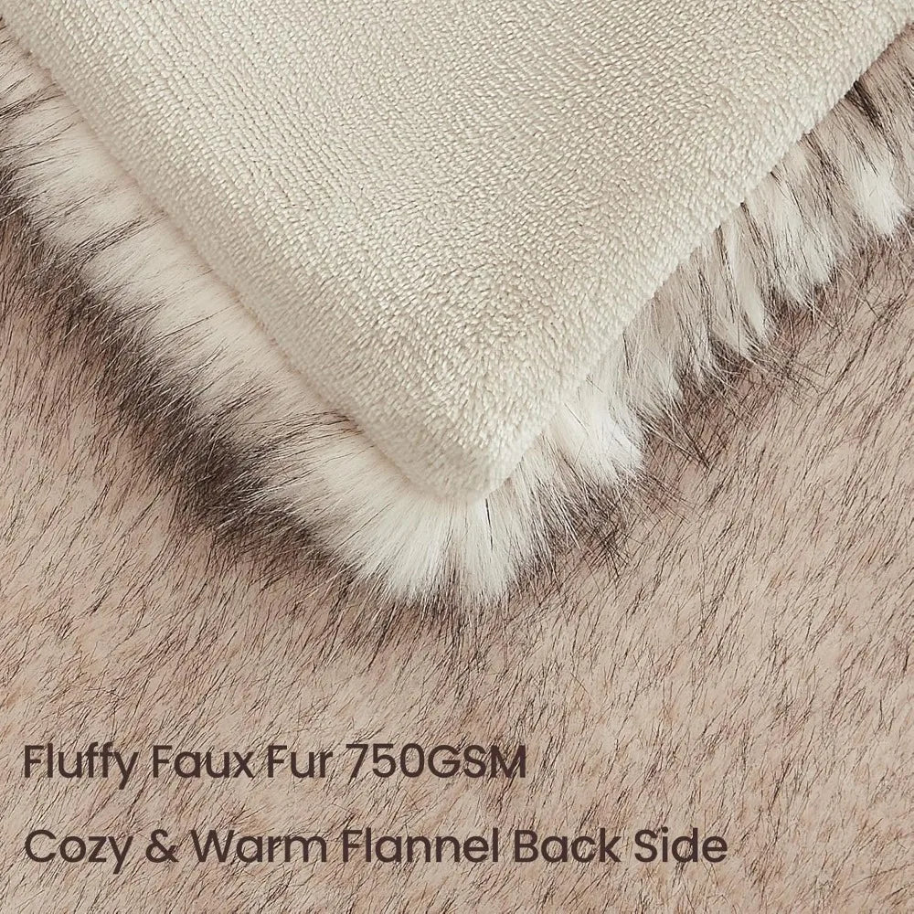 Original Faux Fur Throw Blanket 60 By 80 Luxury Plush