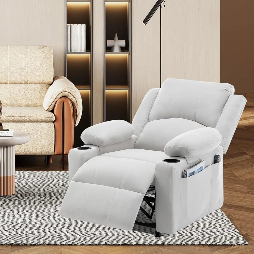 Power Massage Recliner Chair For Adults Upholstered Sofa