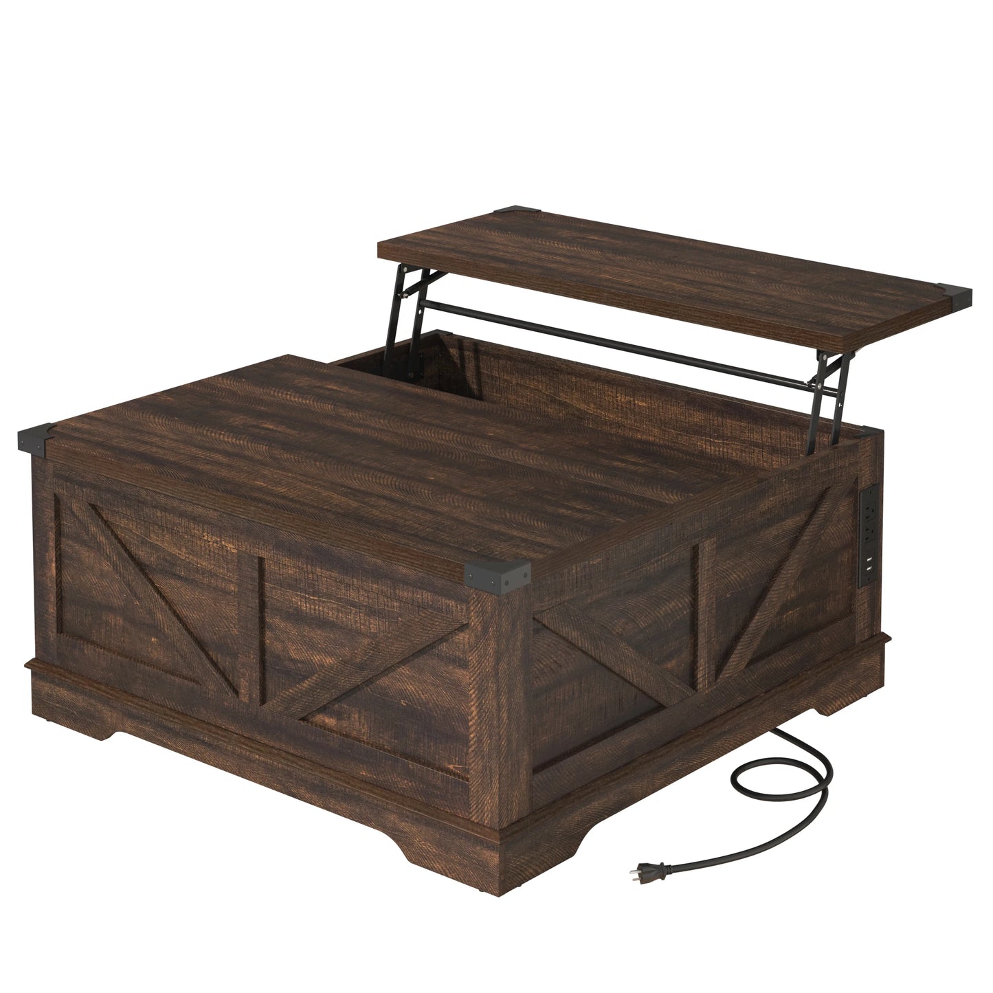 Lift Top Coffee Table with Hidden Storage for Living Room