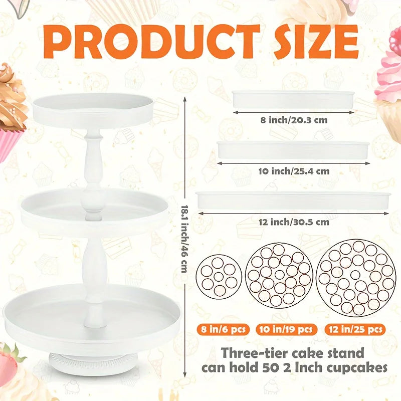 Guangdong 3 Tier Metal Cupcake Stand For 50 Cupcakes
