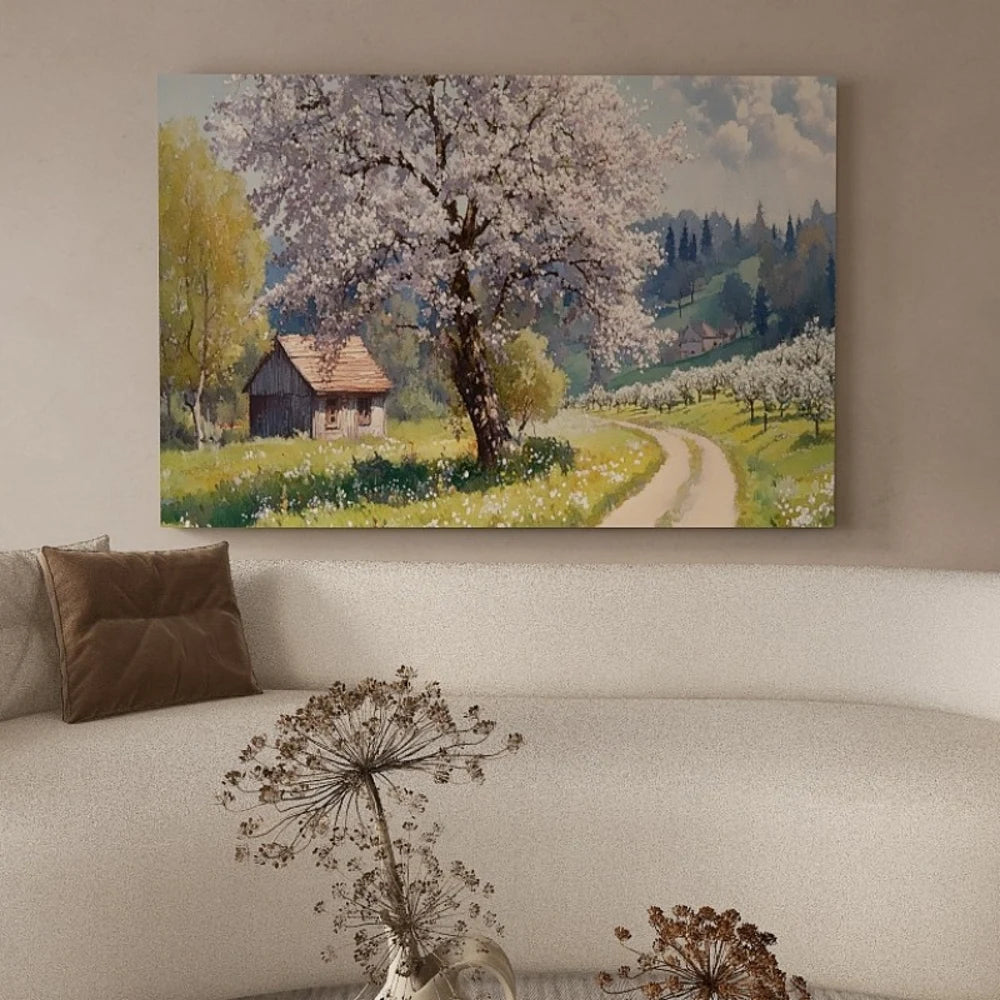 1.5 Inch Thick Pine Wood Frame Canvas Wall Art For Birthday