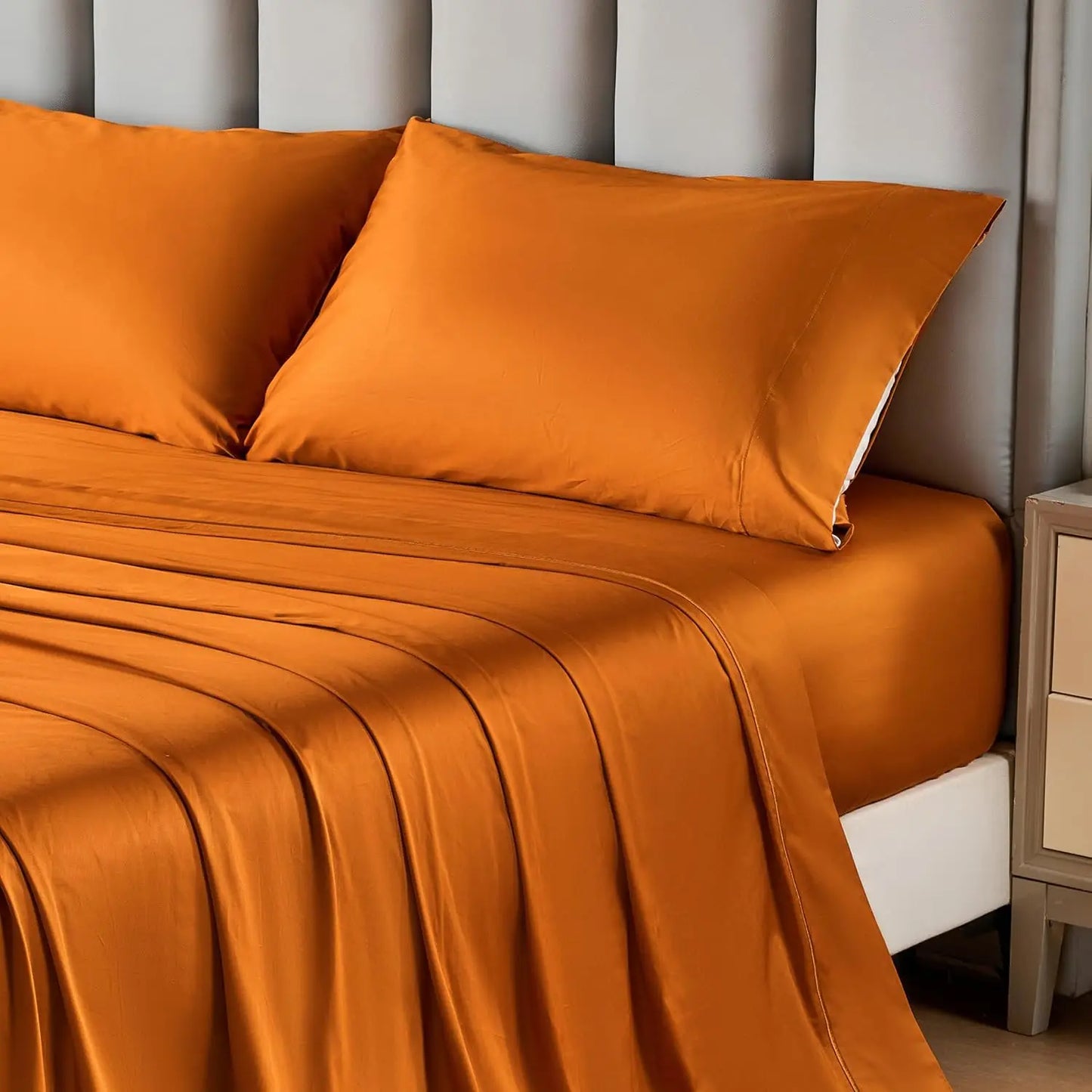 Simple Opulence Egyptian Cotton Sheet Set 4 Piece Sateen