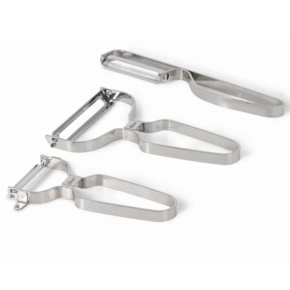 3 Piece Stainless Steel Peeler Set For Fruits And Veggies