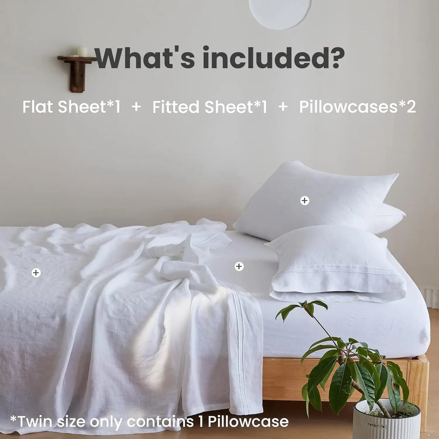 Simple Opulence 100 Percent Linen Sheet Set Embroidered