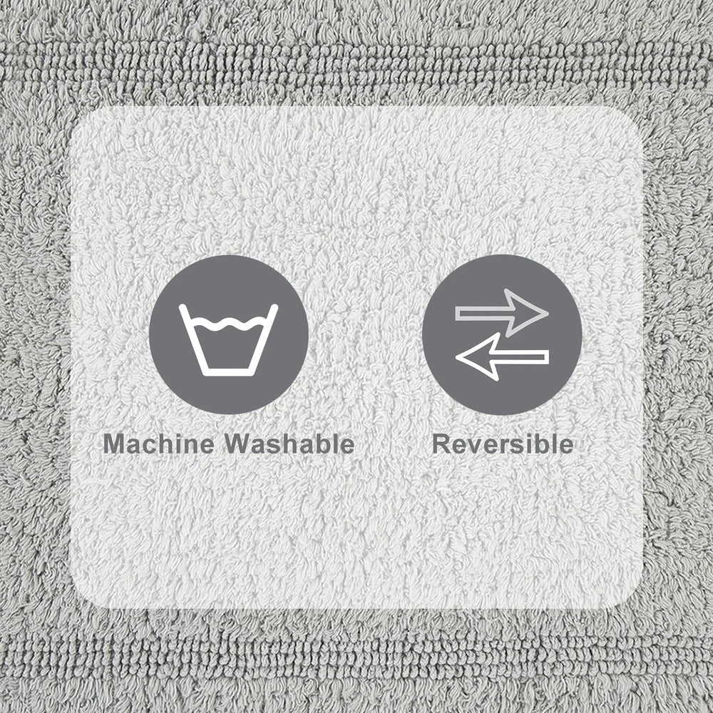Ultra Soft Cotton Bath Rug Machine Washable 17x24 Non Slip