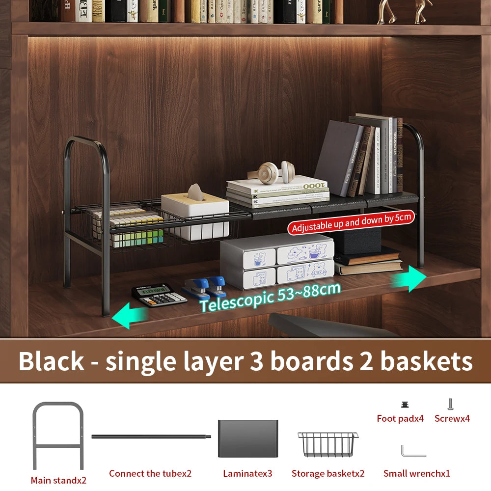 Expandable Under Sink Organizer With Removable Baskets