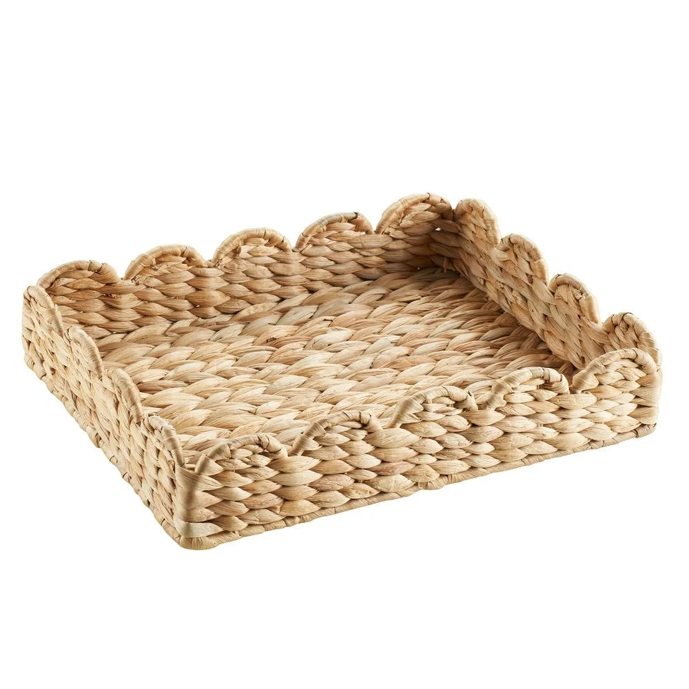 Natural Water Hyacinth Decorative Tray for Stylish Home Organization