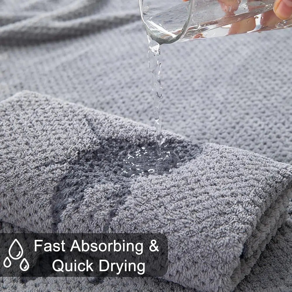 Microfiber Bath Towels Set Oversized Quick Dry 600 GSM