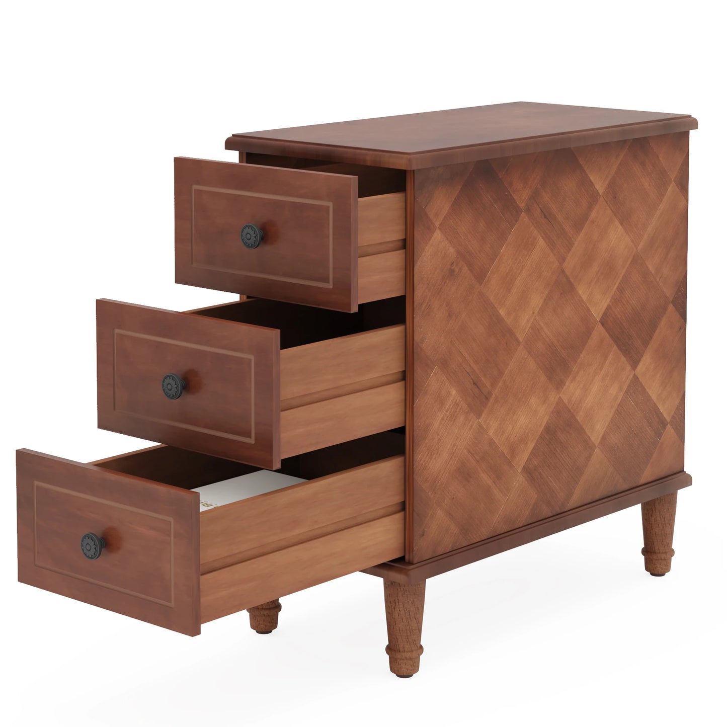 Tribesigns Wood End Table With Drawers Fully Assembled