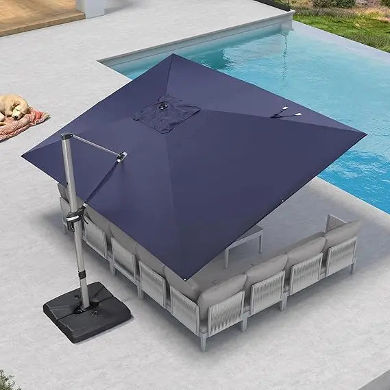 Patio Cantilever Umbrella Aluminum Offset Champagne Frame