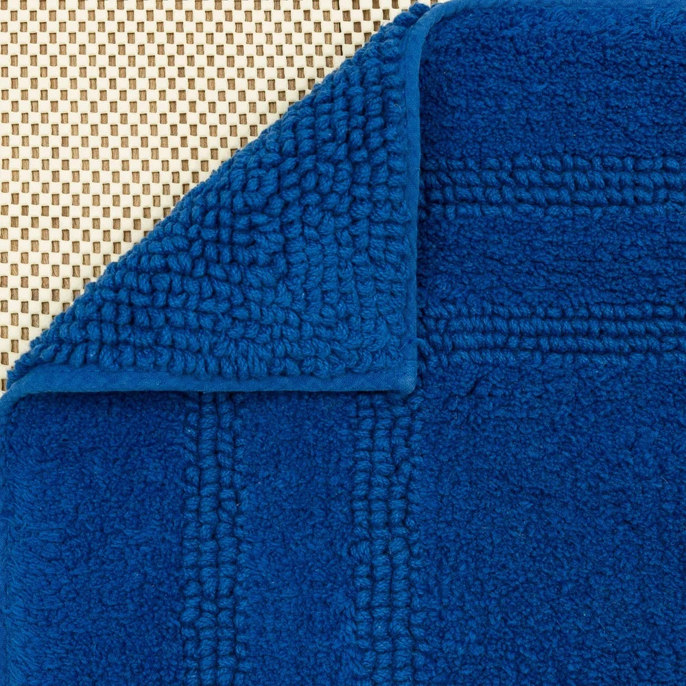 Soft Cotton Bath Mat Machine Washable Reversible 21x34