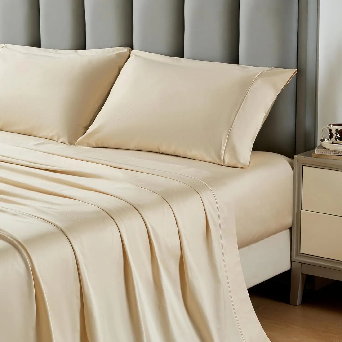 Simple Opulence Egyptian Cotton Sheet Set 4 Piece Sateen