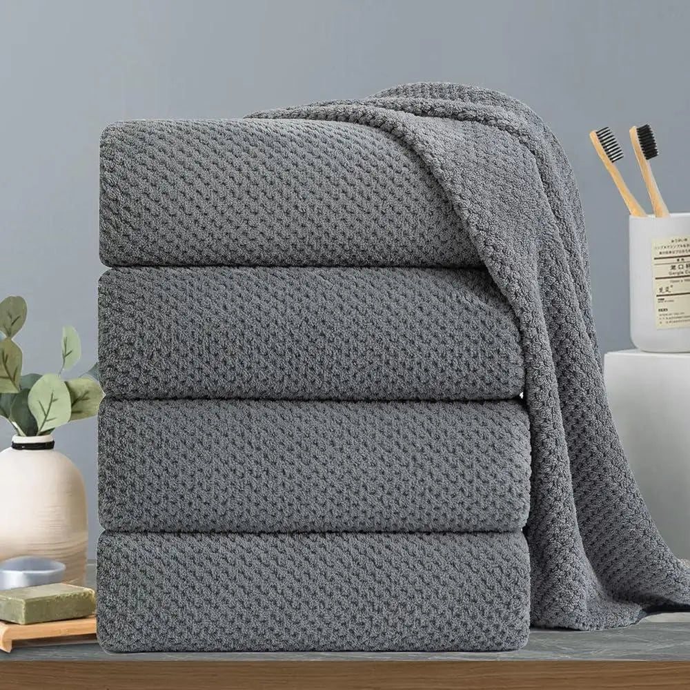 Microfiber Bath Towels Set Oversized Quick Dry 600 GSM
