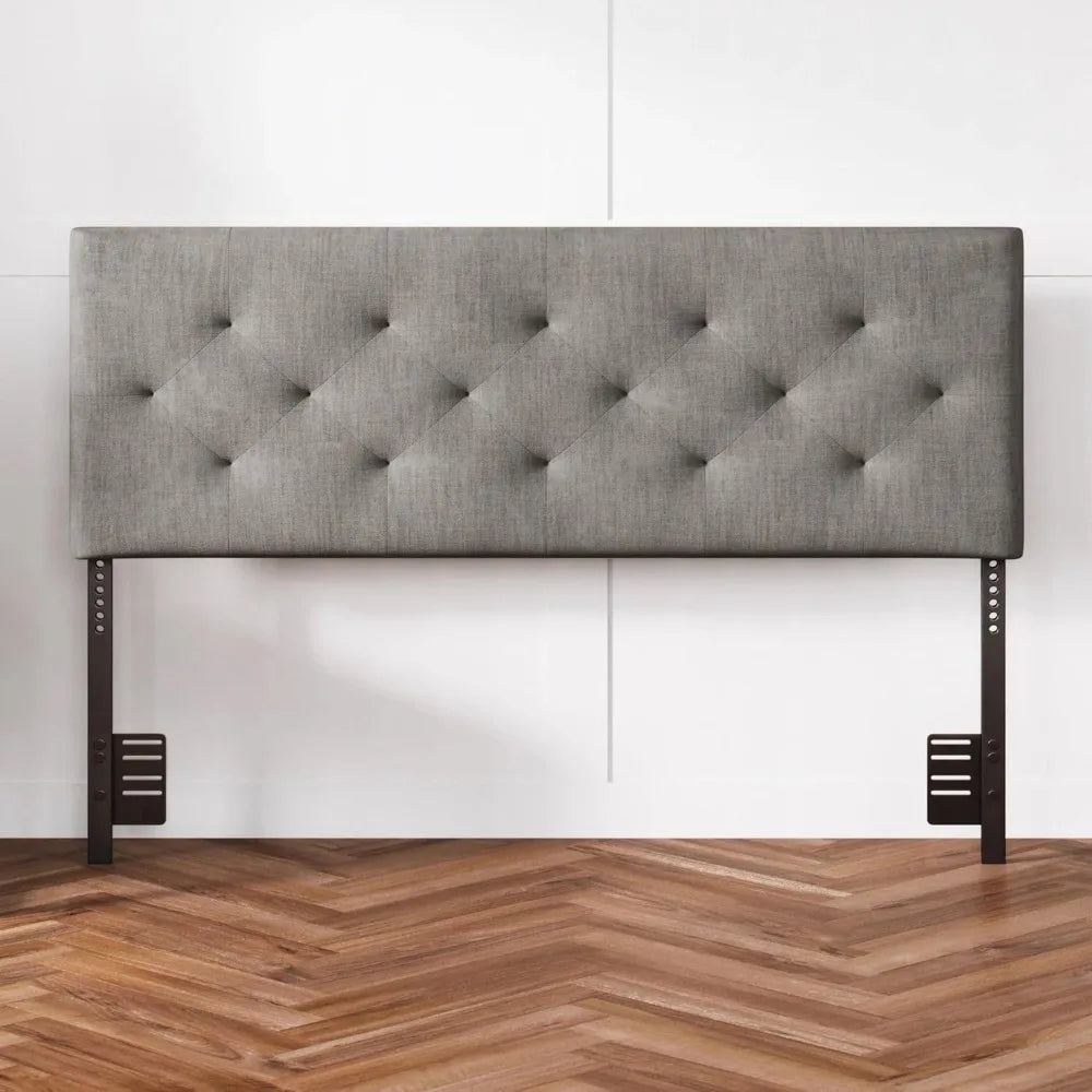 Mid Rise Diamond Tufted Headboard Queen Adjustable Height