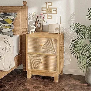 Three Drawer Farmhouse Dresser Handicraft Wood Ring Motif