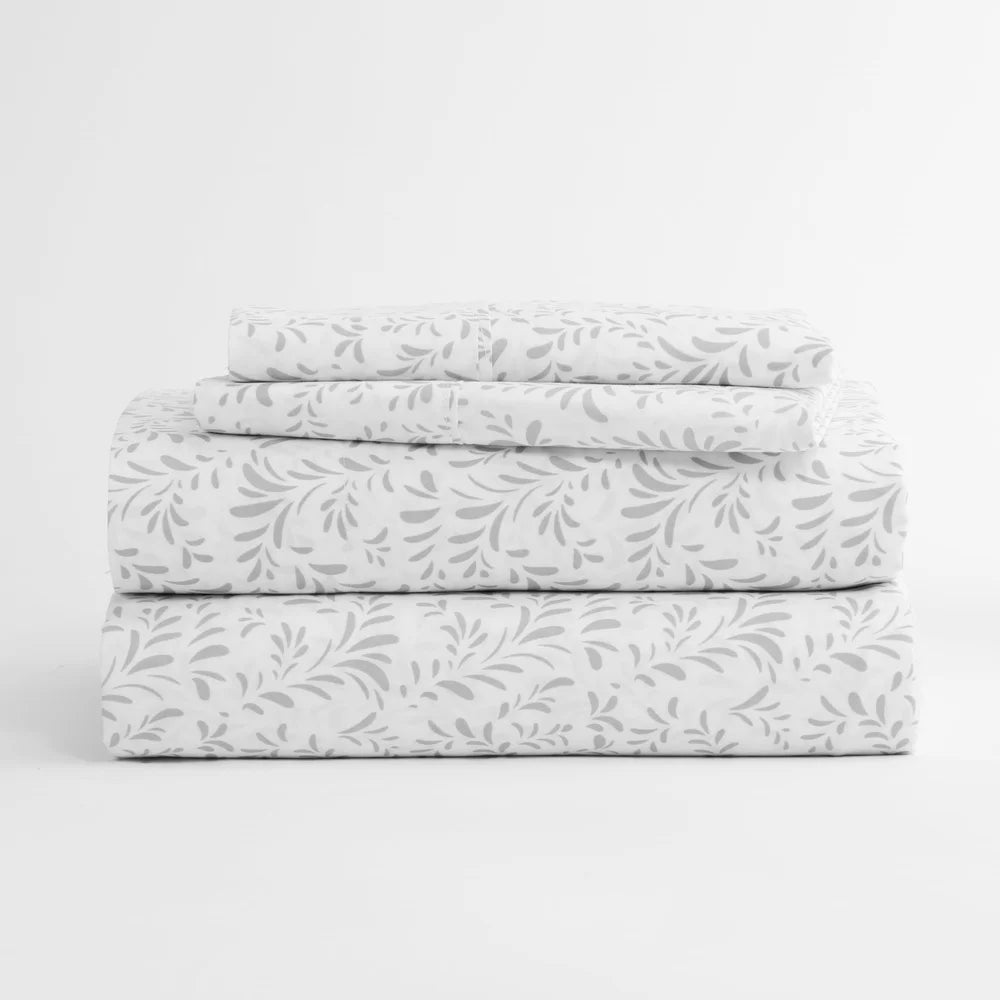 California King Microfiber Bed Sheet Set 4 Piece Deep Pocket