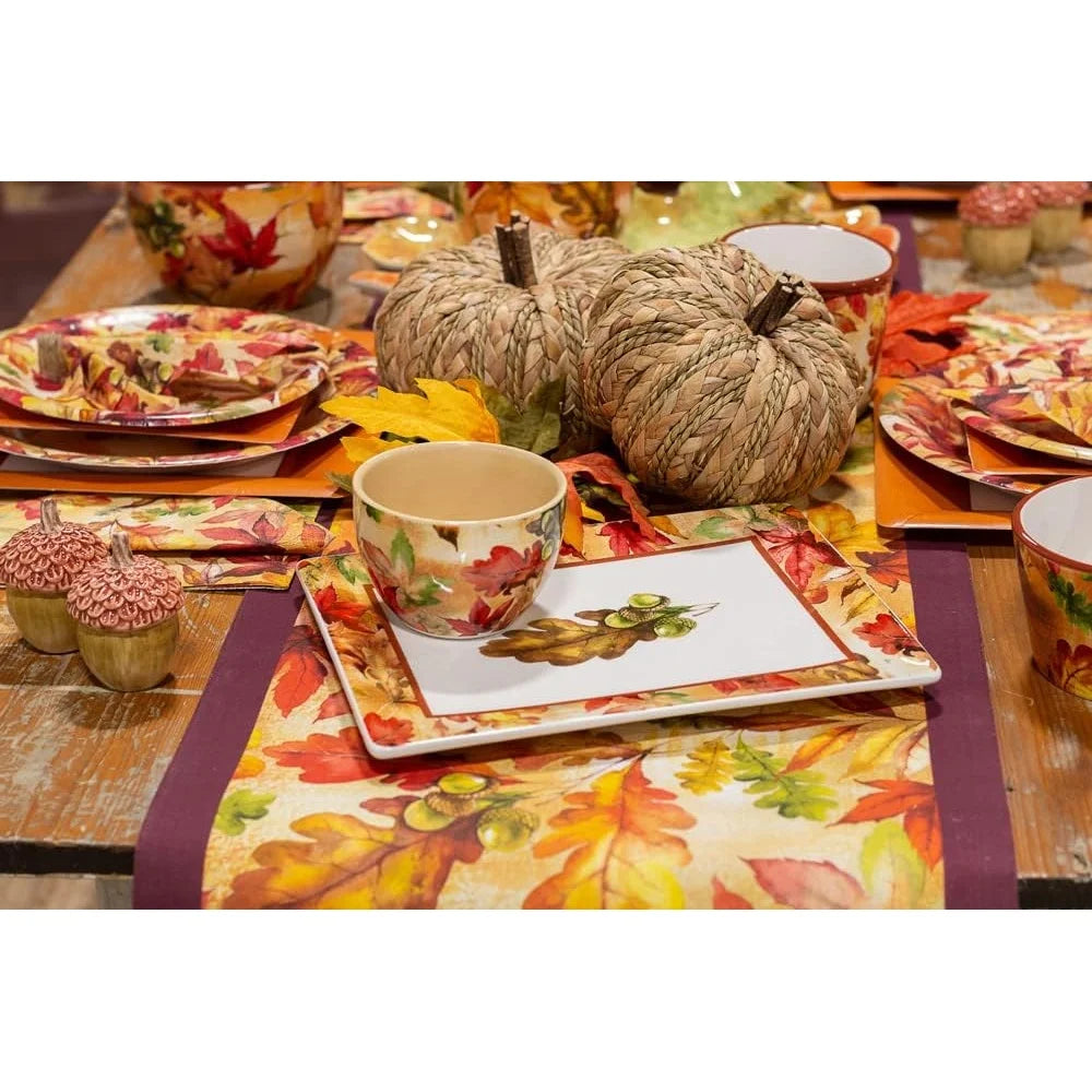 Thanksgiving Ceramic Bowl and Spreader Serving Set 14 Oz