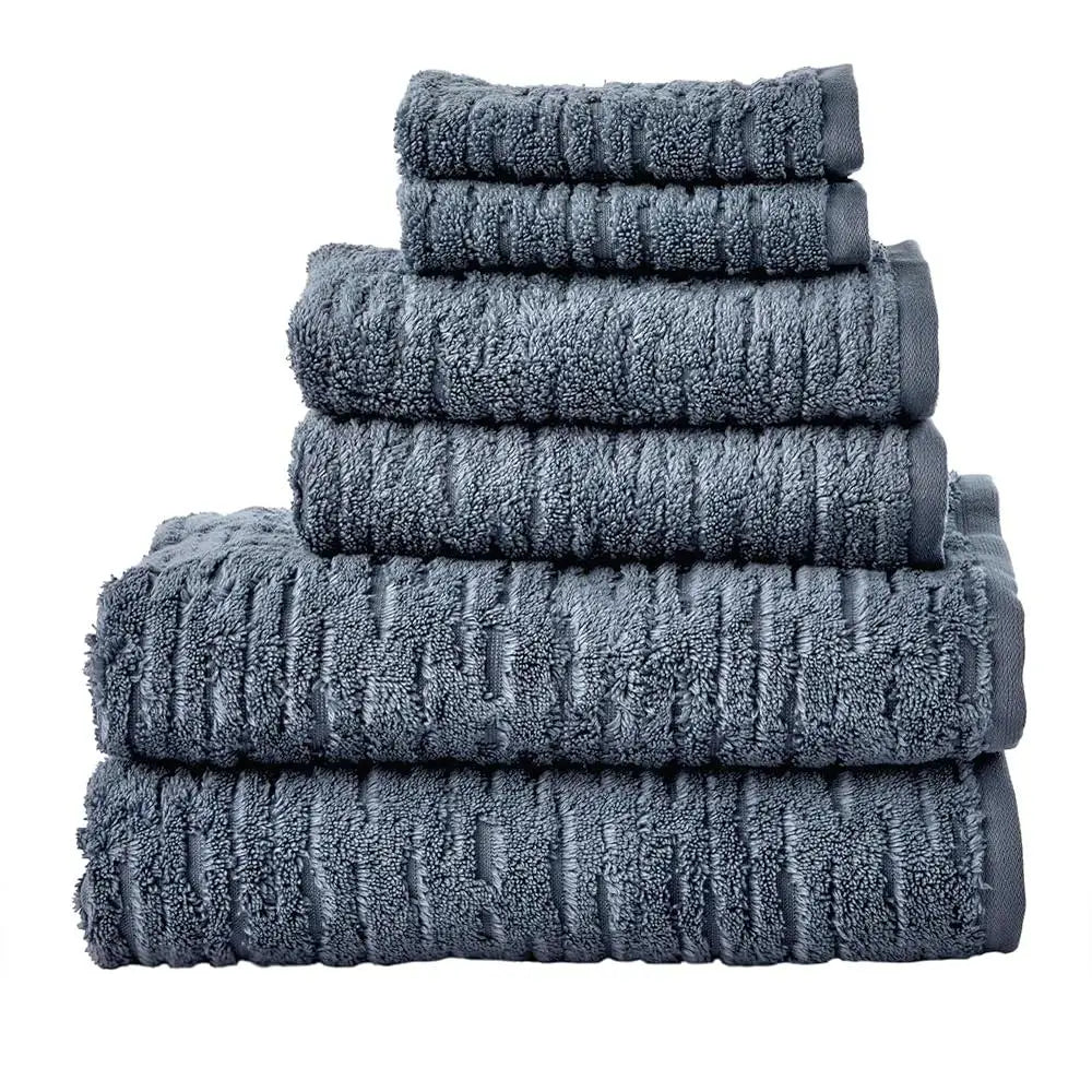 Luxury Cotton Jacquard Towel Set 6 Piece Absorbent Towels