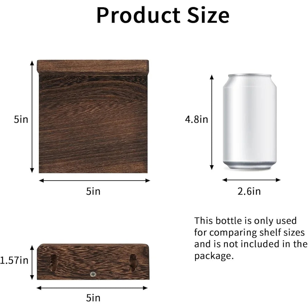 Small Floating Wall Shelves Set Of 4 Rustic Wood Storage