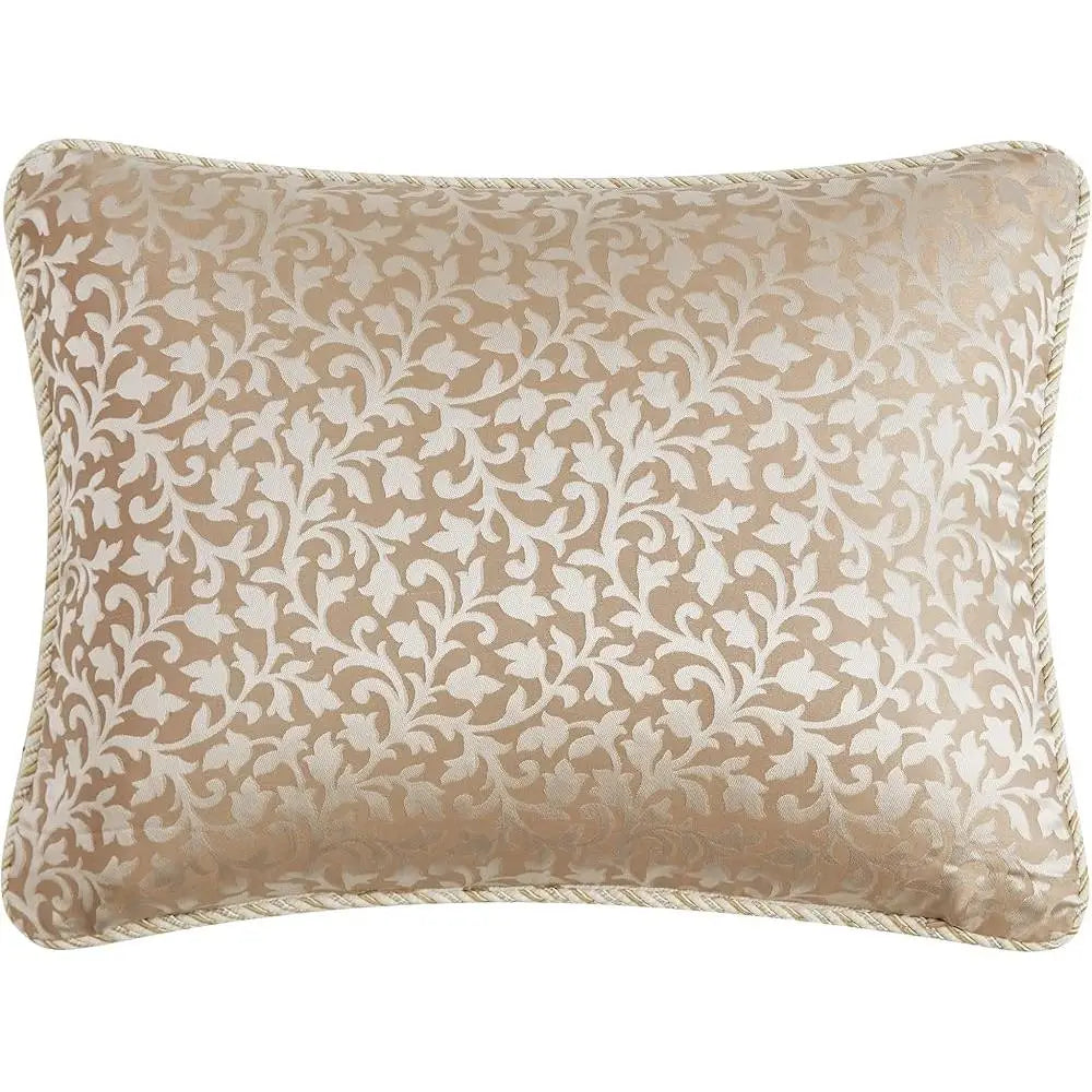 Floral Jacquard Queen Comforter Set with Bed Skirt