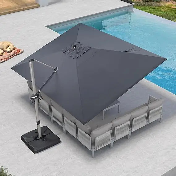 Patio Cantilever Umbrella Aluminum Offset Champagne Frame