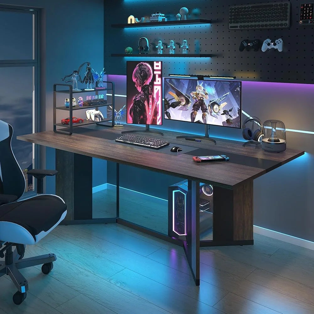 Large Rectangular Waterproof Dining Table 71 Inch Kitchen