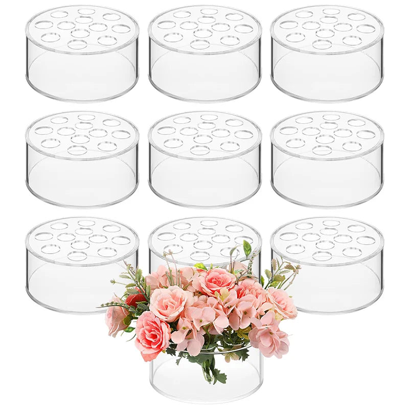 12 Hole Acrylic Vase for Elegant Wedding and Party Decor
