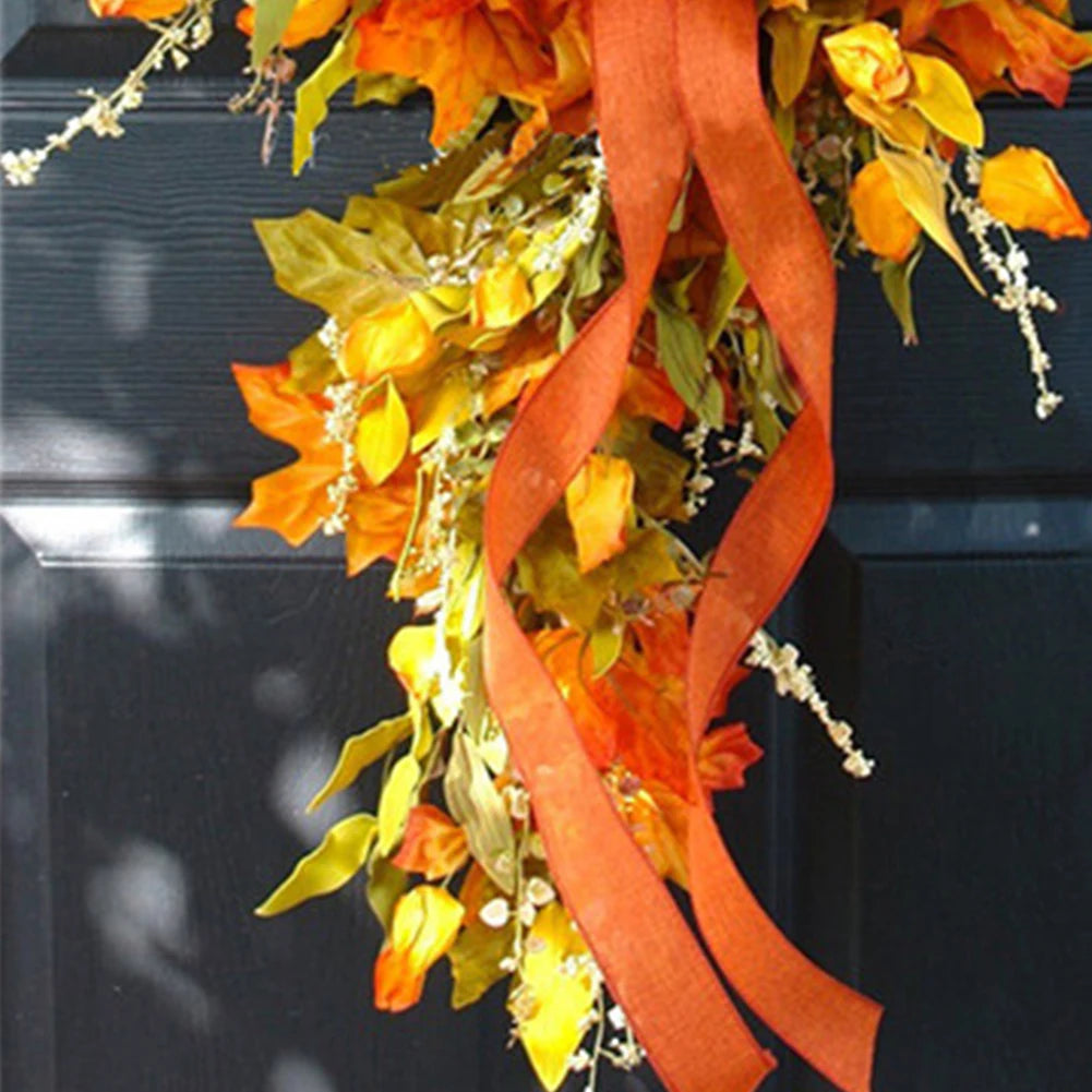 Shunmaii Thanksgiving Maple Leaf Wreath For Home Decor